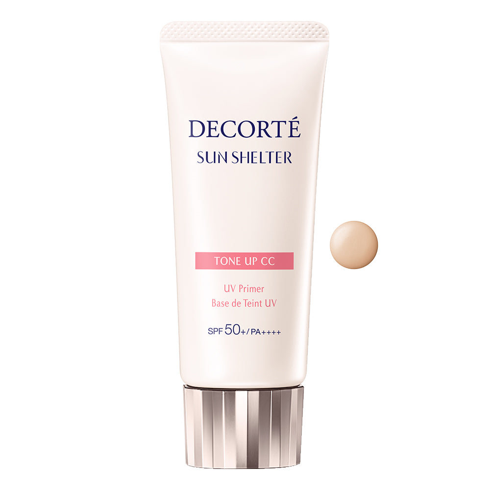 DECORTÉ Sun Shelter Multi Protection Tone Up CC Everglow Cosmetics