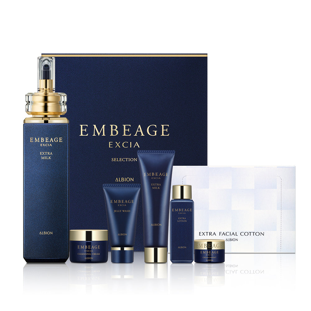 ALBION EMBEAGE EXTRA MILK & LOTION セット ALBION Excia Embeage - Everglow Cosmetics